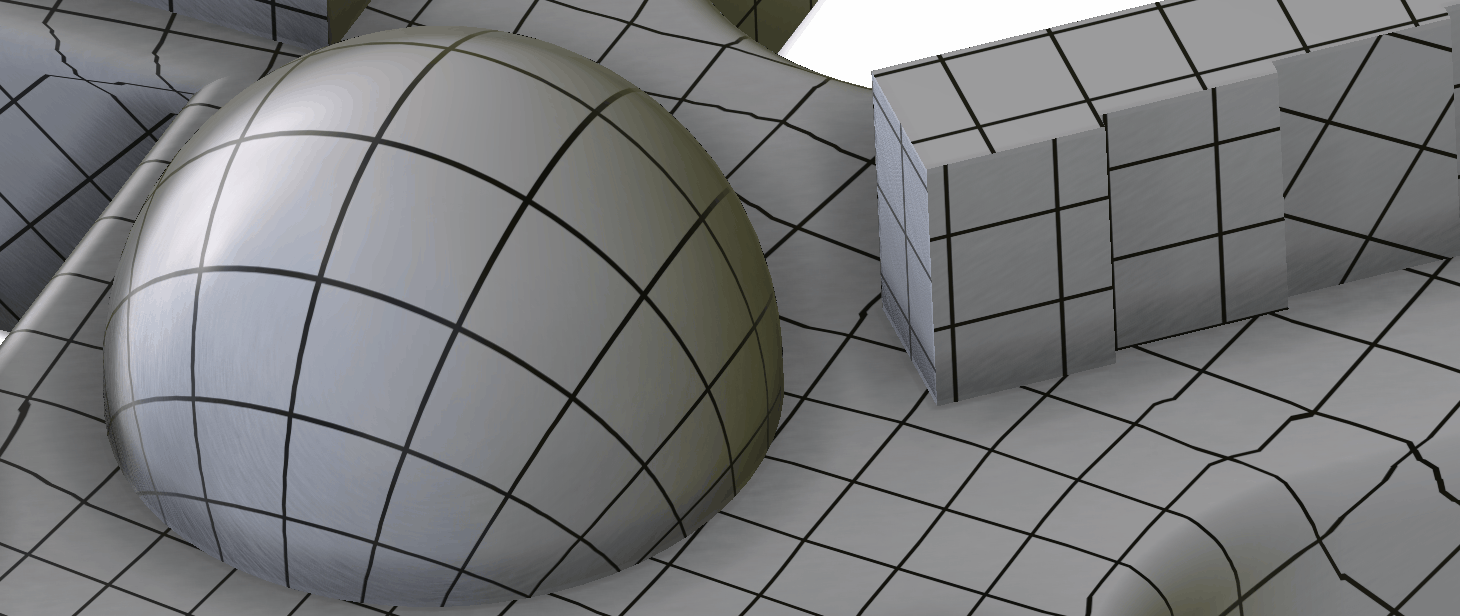 This example illustrates the distortion of texture coordinates on curved surfaces.