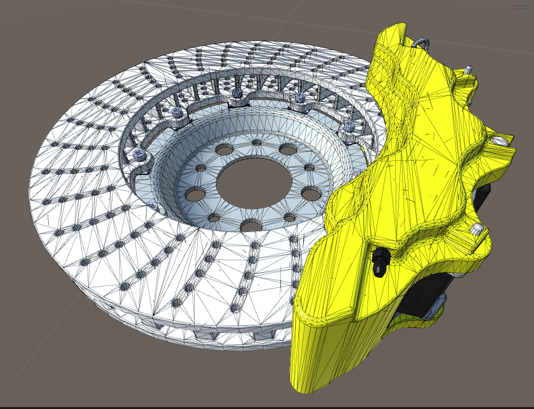 After tessellation, the model contains mesh geometries.