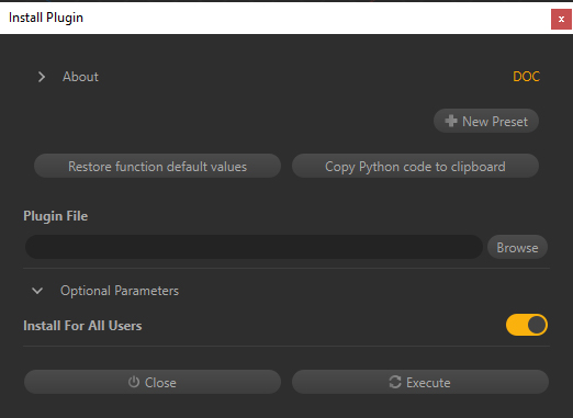 Installing a Published Plugin
